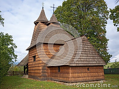 Wooden church at TroÄany Editorial Stock Photo